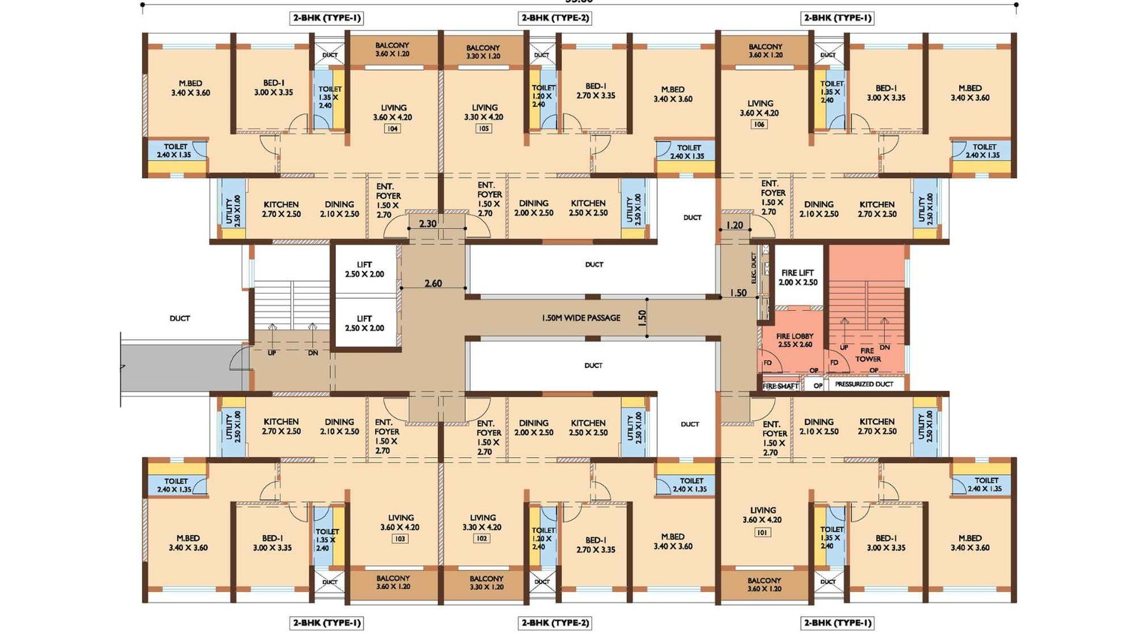 Nanded-City- Saajgiri-First-floor-plan-BLDG-F